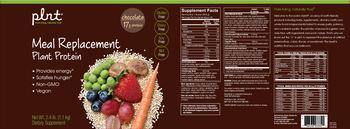 Plnt Meal Replacement Plant Protein Chocolate - supplement