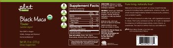 Plnt Organics Black Maca Powder - supplement