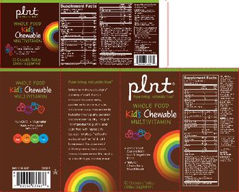 Plnt Whole Food Kid's Chewable Multivitamin Natural Cherry Berry Mixed Flavor - supplement