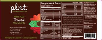 Plnt Whole Food Prenatal Multivitamin - supplement