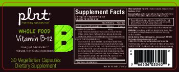 Plnt Whole Food Vitamin B-12 - supplement