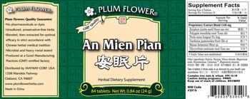 Plum Flower An Mien Pian - herbal supplement