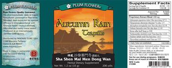 Plum Flower Brand Autumn Rain Teapills - herbal supplement