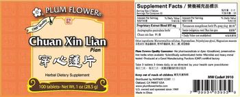 Plum Flower Chuan Xin Lian Pian - herbal supplement
