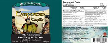 Plum Flower Brand Emperor's Teapills Tian Wang Bu Xin Wan - herbal supplement