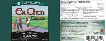 Plum Flower Er Chen Teapills Er Chen Wan - herbal supplement