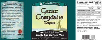 Plum Flower Great Corydalis Teapills Yan Hu Suo Zhi Tong Wan - herbal supplement