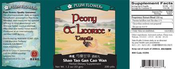 Plum Flower Brand Peony & Licorice Teapills Shao Yao Gan Cao Wan - herbal supplement
