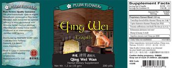 Plum Flower Brand Qing Wei Teapills Qing Wei Wan - herbal supplement