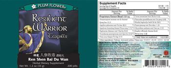 Plum Flower Resilient Warrior Teapills Ren Shen Bai Du Wan - herbal supplement