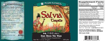 Plum Flower Brand Salvia Teapills Dan Shen Yin Wan - herbal supplement