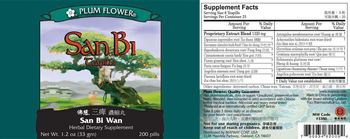 Plum Flower Brand San Bi Teapills San Bi Wan - herbal supplement