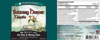 Plum Flower Solitary Hermit Teapills Du Huo Ji Sheng Wan - herbal supplement