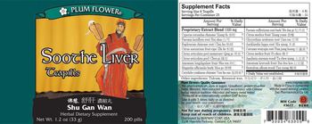 Plum Flower Brand Soothe Liver Teapills - herbal supplement