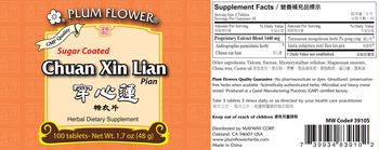 Plum Flower Sugar Coated Chuan Xin Lian Pian - herbal supplement