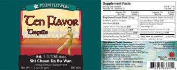 Plum Flower Brand Ten Flavor Teapills Shi Chuan Da Bu Wan - herbal supplement