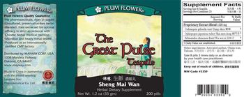 Plum Flower Brand The Great Pulse Teapills Sheng Mai Wan - herbal supplement