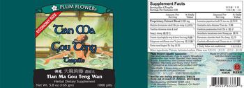 Plum Flower Tian Ma Gou Teng Teapills Tian Ma Gou Teng Wan - herbal supplement