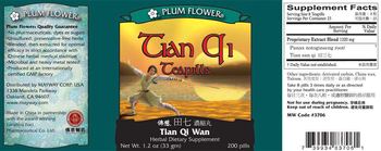 Plum Flower Brand Tian Qi Teapills Tian Qi Wan - herbal supplement