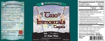 Plum Flower Brand Two Immortals Teapills Er Xian Wan - herbal supplement