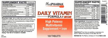 PlusPharma Daily Vitamin Formula + Iron - 