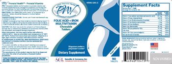PNV Prenatal Health Folic Acid + Iron Multivitamin - 