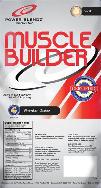 Power Blendz Muscle Builder Vanilla - supplement