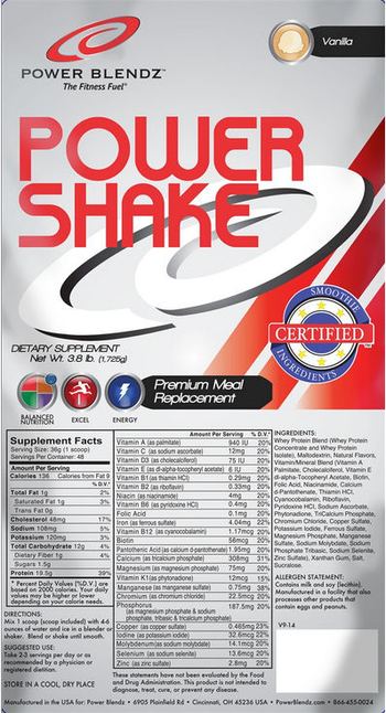 Power Blendz Power Shake Vanilla - supplement