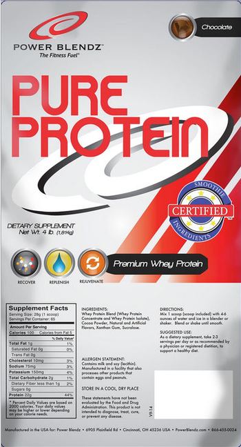 Power Blendz Pure Protein Chocolate - supplement