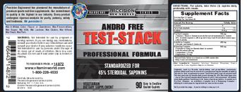 Precision Engineered Andro Free Test-Stack - supplement