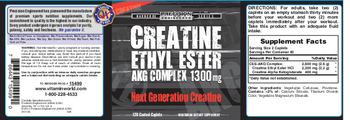 Precision Engineered Creatine Ethyl Ester AKG Complex 1300 mg - vegetarian supplement
