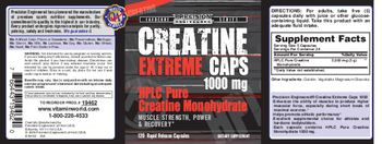 Precision Engineered Creatine Extreme Caps 1000 mg - supplement