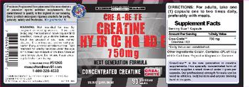 Precision Engineered Creatine Hydrochloride 750 mg - supplement
