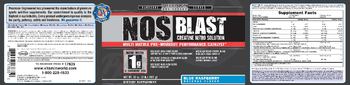 Precision Engineered NOS Blast Creatine Nitro Solution Blue Raspberry - supplement