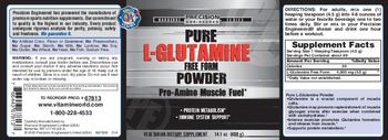 Precision Engineered Pure L-Glutamine Free Form Powder - vegetarian supplement