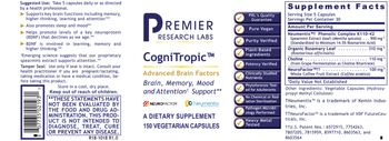 Premier Research Labs CogniTropic - supplement