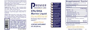 Premier Research Labs EPA/DHA Marine Liquid Lemon Flavor - supplement