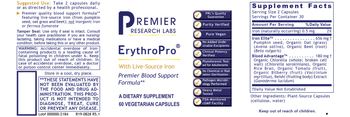 Premier Research Labs ErythroPro - supplement