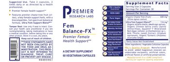 Premier Research Labs Fem Balance-FX - supplement