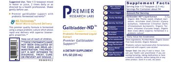 Premier Research Labs Gallbladder-ND - supplement
