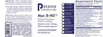 Premier Research Labs Max B-ND - supplement