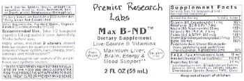 Premier Research Labs Max B-ND - supplement