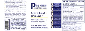 Premier Research Labs Olive Leaf Immune - supplement