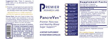 Premier Research Labs PancreVen - supplement