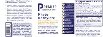 Premier Research Labs Phyto Methylate - supplement