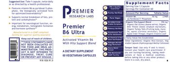 Premier Research Labs Premier B6 Ultra - supplement