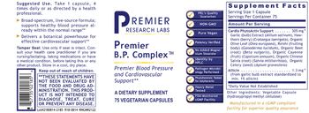 Premier Research Labs Premier B.P. Complex - supplement