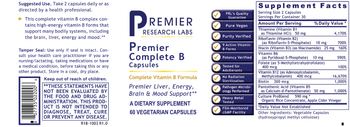Premier Research Labs Premier Complete B Capsules - supplement