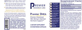 Premier Research Labs Premier DHEA - supplement
