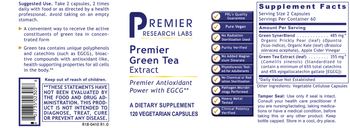 Premier Research Labs Premier Green Tea Extract - supplement